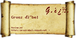 Grosz Ábel névjegykártya